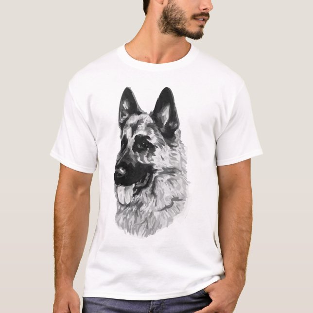 Graphique en T-shirt 3d avec visage de chien anima (Devant)