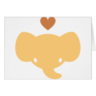 Graphique mignon de coeur d'éléphant