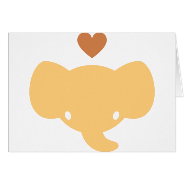 Graphique mignon de coeur d'éléphant (Devant horizontal)
