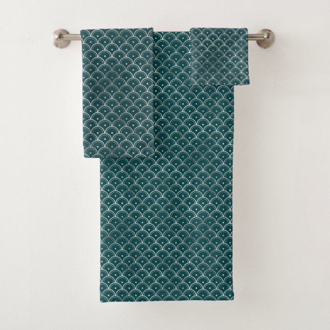 Graphique minimaliste Argent Turquoise Art Déco (En situation)