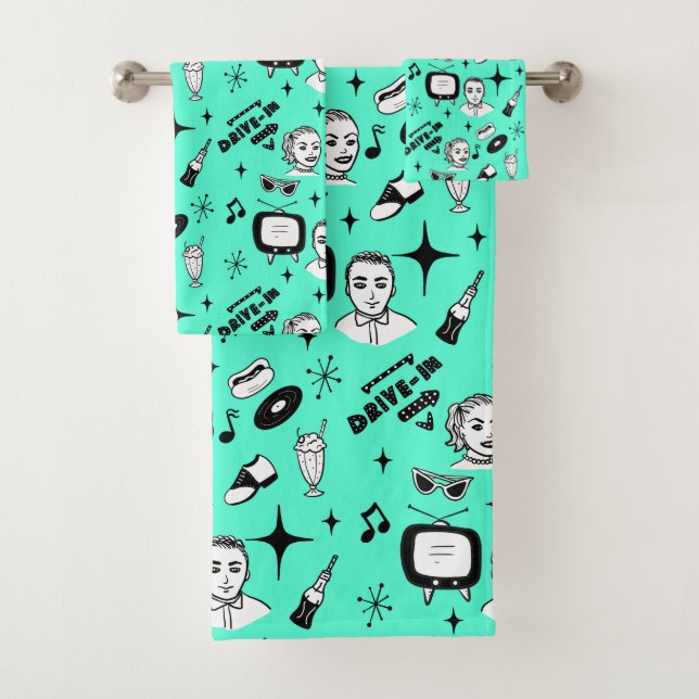 Graphique nostalgique style Pop 1950 (En situation)