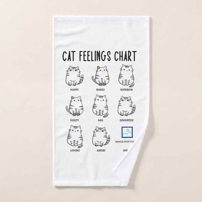 Graphique Sentiments de chat (Serviette à main)