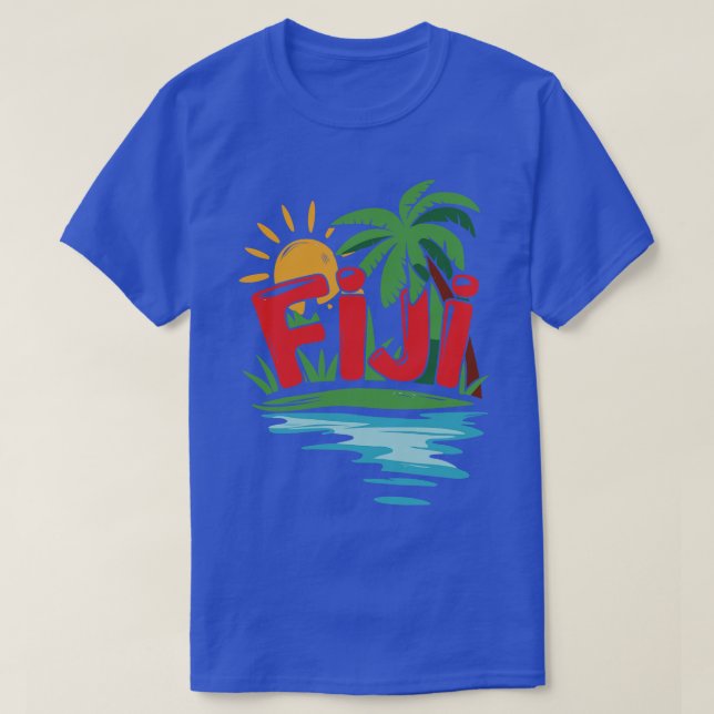 Graphique Tropical Island Paradise Print TShirt (Design devant)