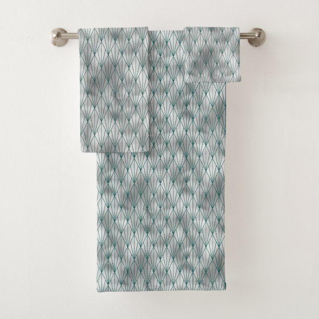 Graphique Turquoise Art Déco Argent (En situation)
