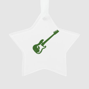 graphique vert incliné de guitare basse