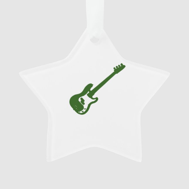 graphique vert incliné de guitare basse (devant)