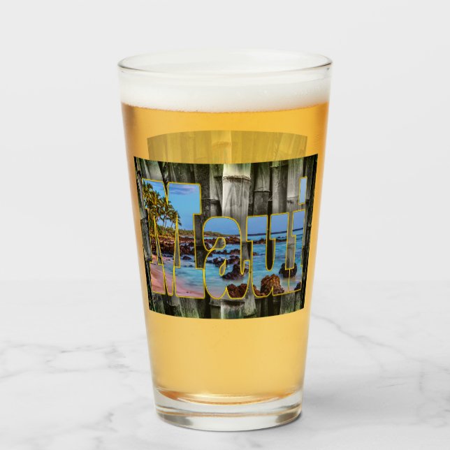 Graphiques Maui et la forêt de Bambou, verre de bi (Devant (rempli))