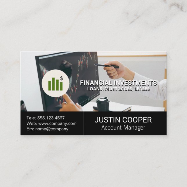 Graphiques stocks | Carte de visite de gestion des (Devant)