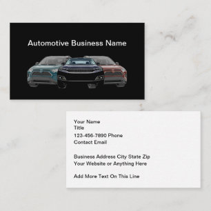 Graphiques SUV Cartes de visite automobiles