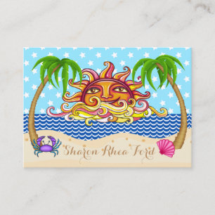Graphisme Art Carte de visite Sun et Ocean Beach