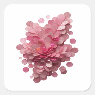 Graphisme Autocollant Abstrait Rose Dynamique