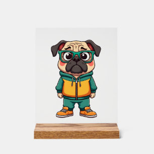 Graphisme de mode de rue de dessin animé de chien 