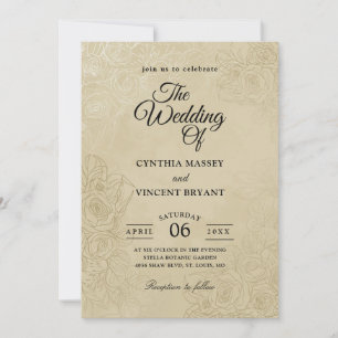 graphisme des invitations de mariage occidentales