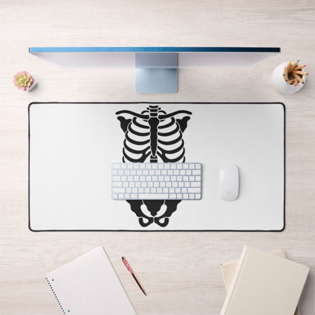 Graphisme gothique de cage thoracique de squelette (Bureau 1)