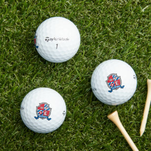 Graphisme héraldique monogramme E balles de golf E
