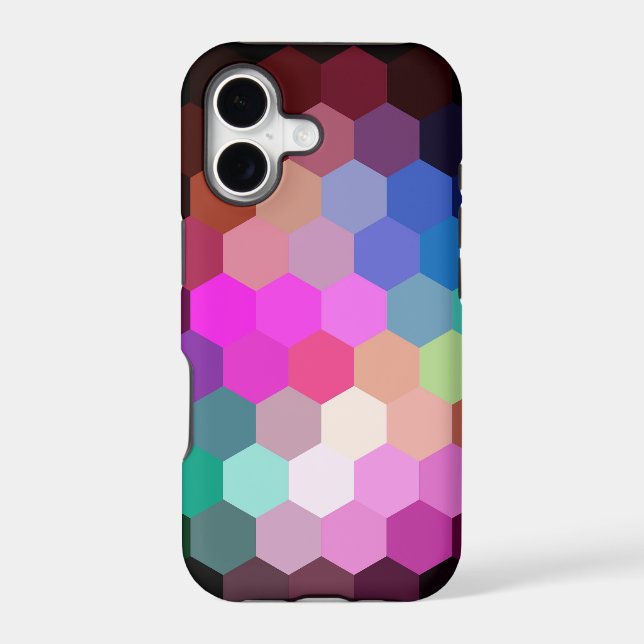 Graphisme transparent hexagonal coloré (Verso)