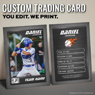 Graphite Baseball Trading Card, Baseball Player  Calling Card