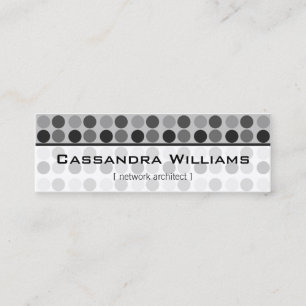 Graphite Dots Network Micro Mini Business Cards