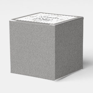 Graphite Grey and White Fil Posh Wedding Favour Bo Favor Box
