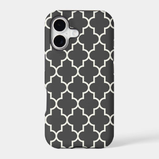 Graphite Grey Quatrefoil