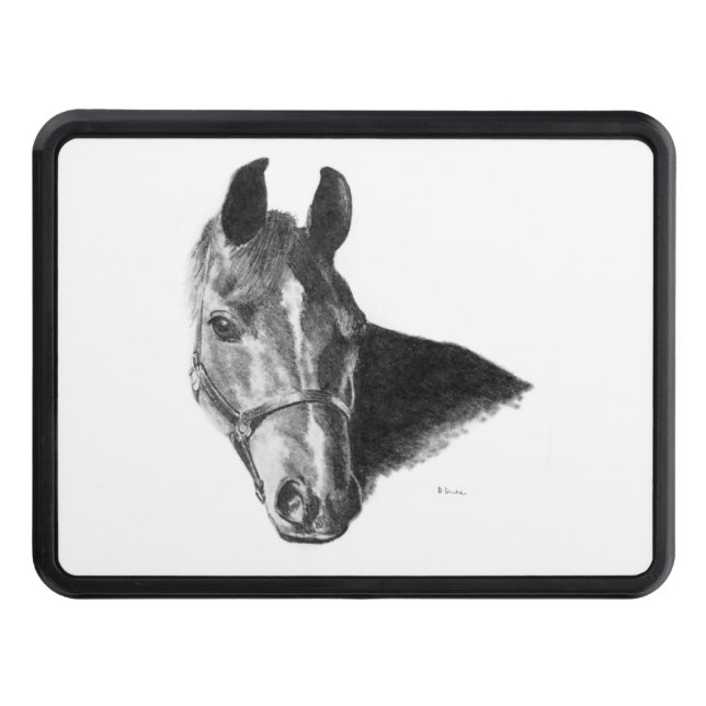 Graphite Horse Head Trailer Hitch Cover (Front)