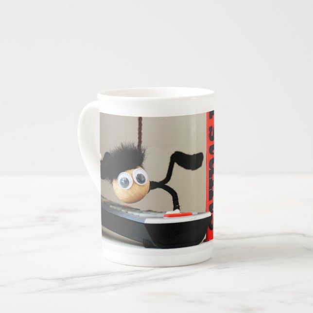 Grappical close up of "Mission Impossible" Fubby Bone China Mug (Front Left)