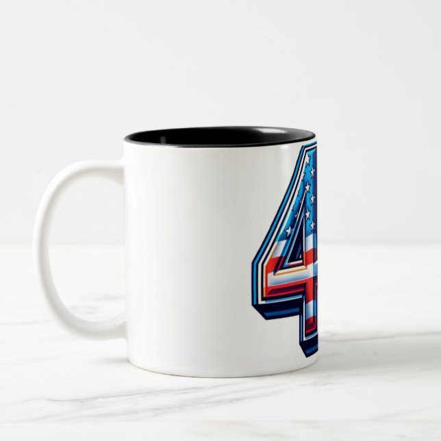 Gras 45ème Anniversaire Mug - American Flag Balloo (Gauche)