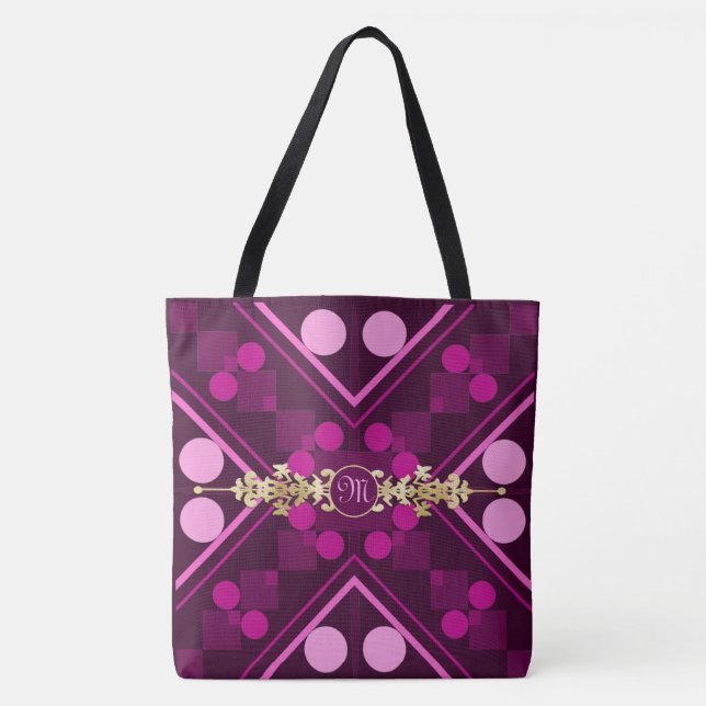 Gras avec Sac fourre-tout monogramme or (Devant)