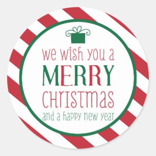 Gras bandes Joyeux Sticker de Noël