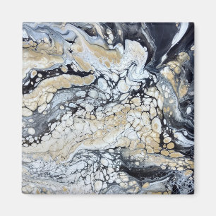 Gras Black Gold & White Magnet