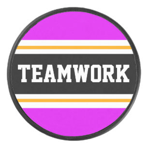 Gras Bright Pink Black TEAMWORK Stripes de course