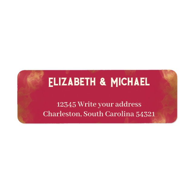 Gras Élégant Or rose Magenta Mariage personnalisé (Devant)