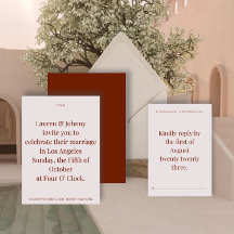 Gras Faire-part de mariage moderne II