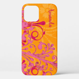 Gras Hot Rose Orange élégant Floral iPhone 6 coque