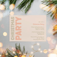 Gras moderne Coral Noël Fête Invitation