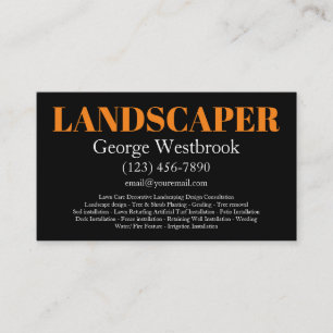 Gras moderne Landscaper Services Cartes de visite