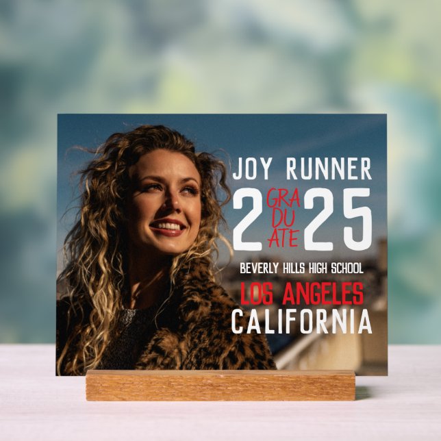 Gras Moderne Photo Lycée Graduation (Neutre)