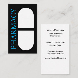 Gras Moderne Simple Cartes de visite de pharmacie