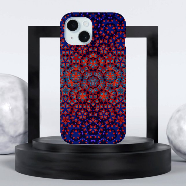 Gras Motif bleu et rouge iPhone / coque ipad (Créateur téléchargé)