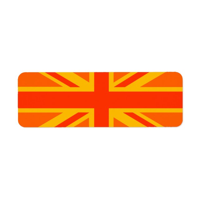 Gras orange Union Jack Britanniques Drapeau Swag (Devant)