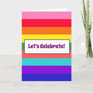 Gras Rainbow Stripes carte de voeux