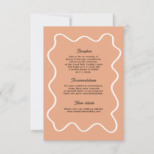 Gras Retro Funky Modern Mariage Carte de boîtier