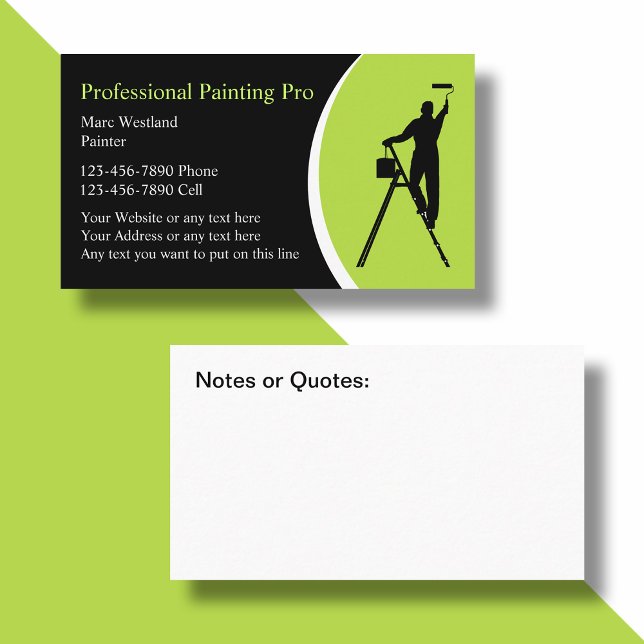 Gras simple Cartes de visite de peintre de maison (Créateur téléchargé)