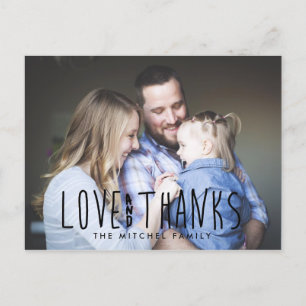 Gras simple et noir Carte postale photo Merci