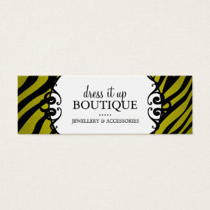 Gras Zebra Print Jewelry Designer Hang Tags