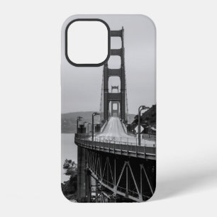 GRASCALE PHOTOGRAPHY OF CABLE BRIDGE iPhone 12 CASE
