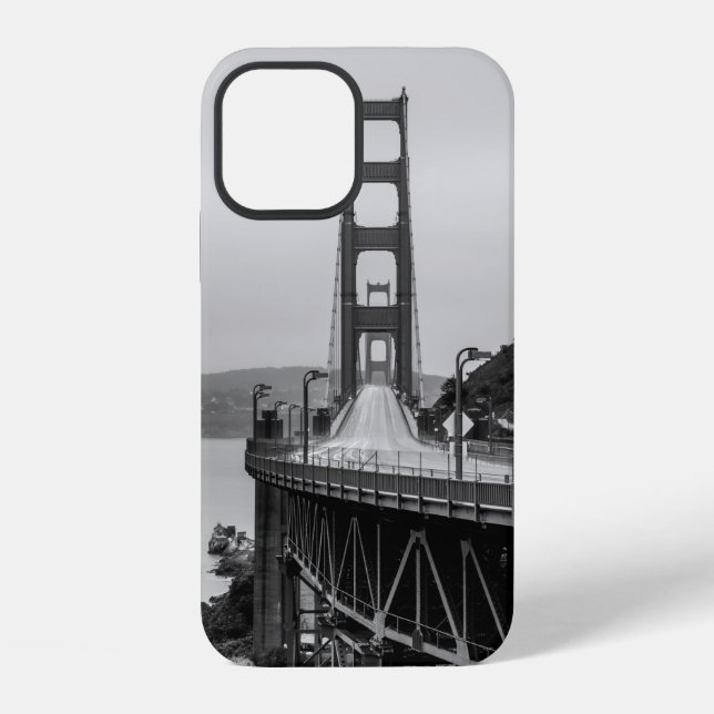 GRASCALE PHOTOGRAPHY OF CABLE BRIDGE iPhone CASE (Back)