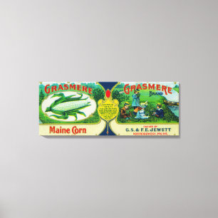 Grasmere Corn LabelNorridgewock, ME Canvas Print
