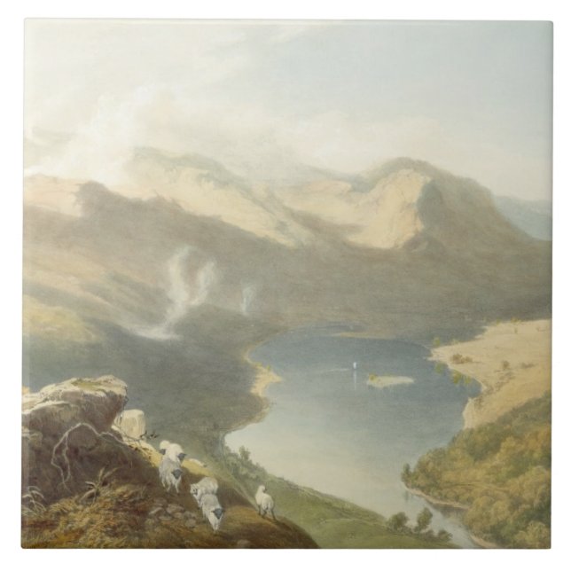 Grasmere from Langdale Fell, from 'The English Lak Tile (Front)