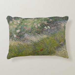 Grass and Butterflies by Vincent van Gogh Accent Pillow